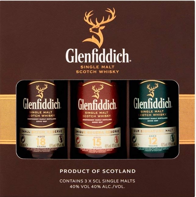 Glenfiddich Scotch Whisky 12 / 15 / 18 Years Mix Pack